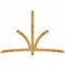 Ekena Millwork Davenport Rough Sawn Timber Gable Bracket, Western Red Cedar, 96"W x 64"H x 2"D x 4"F, 16/12 Pitch GBW096X64X0204DAV00RWR - alternate 1